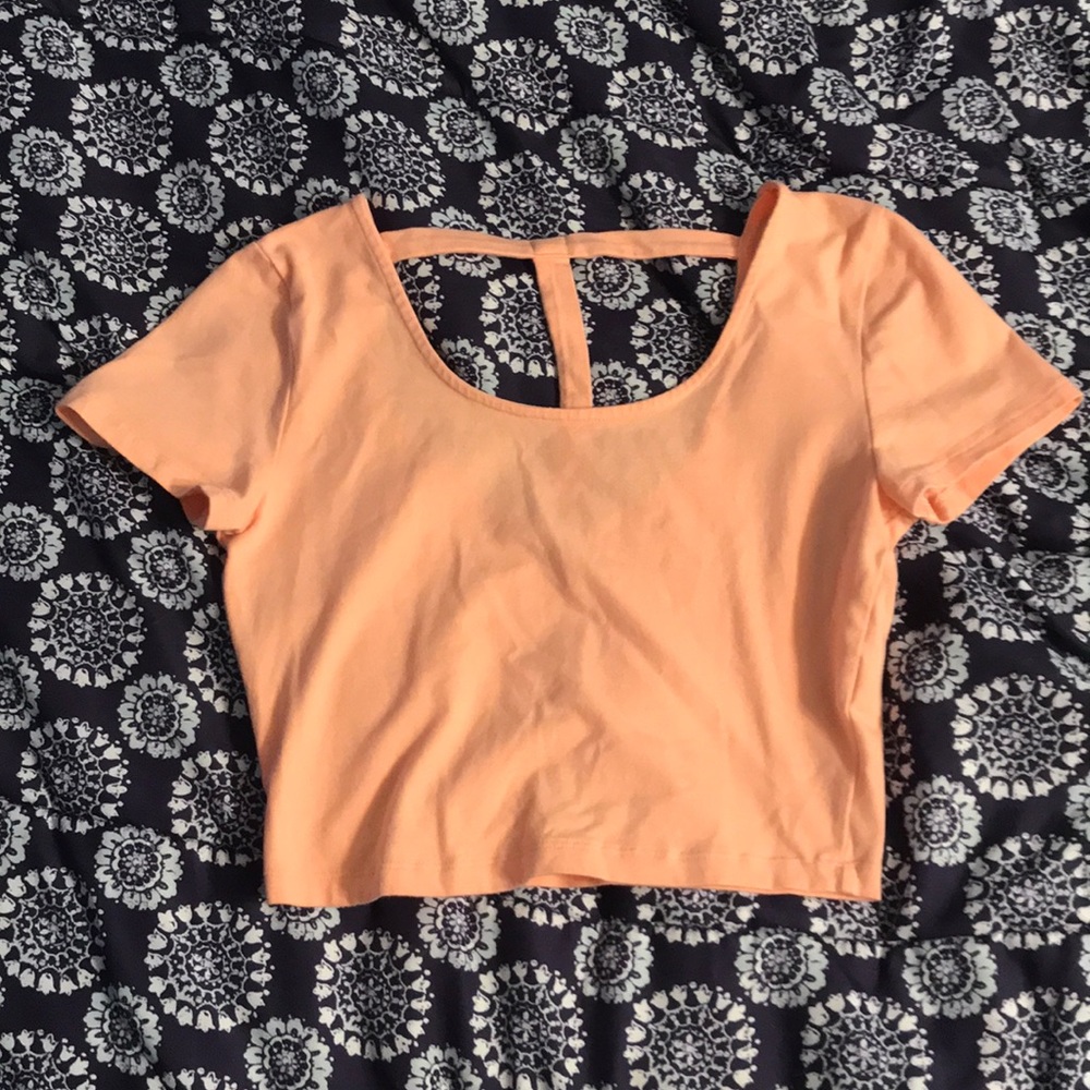 Peach crop top